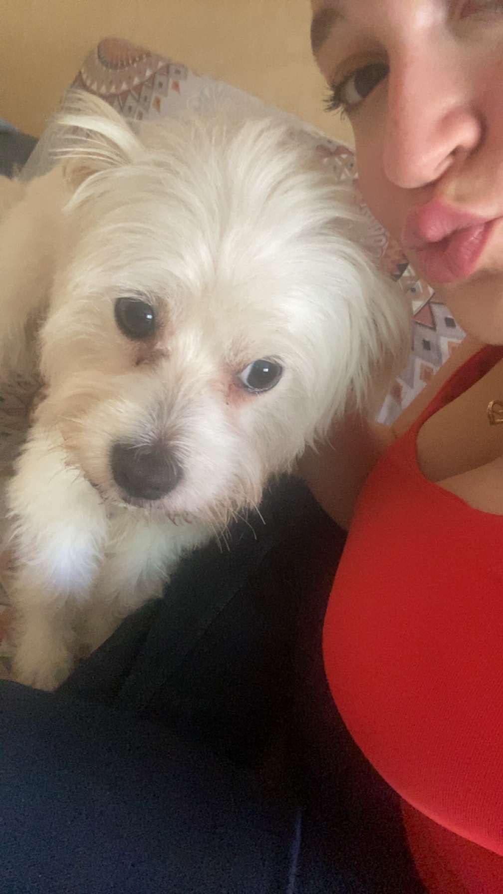 Ines avec un chien